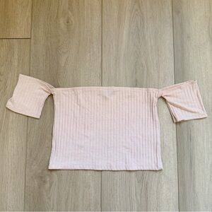 Pacsun Kendall + Kylie Pink Off the Shoulder Crop Top